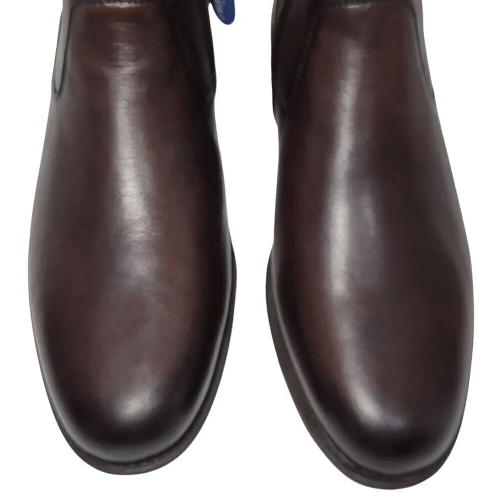 Florsheim Midtown‎ Boot Zip Plain Toe Mens Size 11 D Brown Genuine Leather NEW